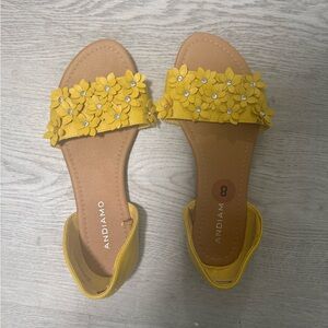 Andiamo Yellow Floral Women's Sandals